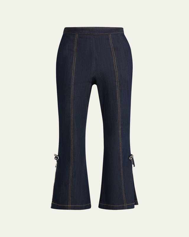 Ayleen Crystal Bow Cropped Pants